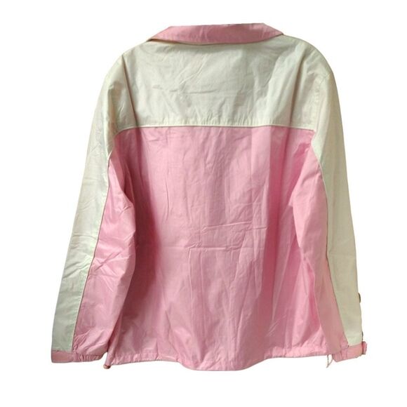 Island Beach Women's Pink & Cream Colored Windbreaker Jacket SIZE L - Picture 14 of 16